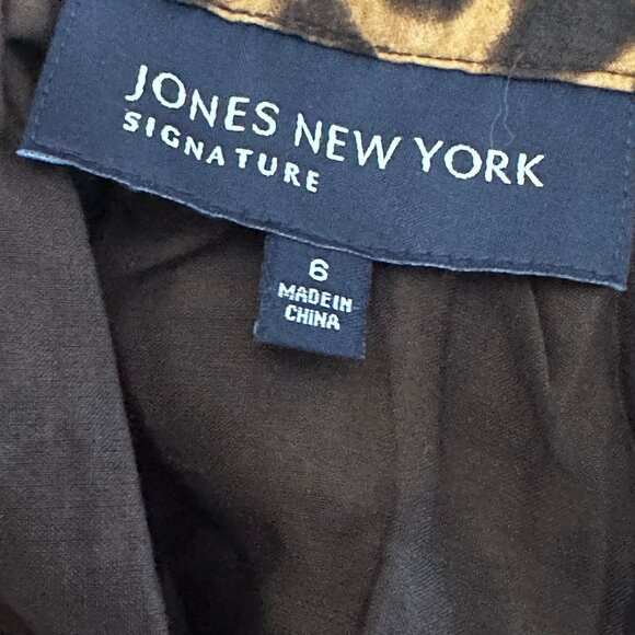 Jones New York Signature Animal Print Midi Skirt – Classic & Timeless, Size 6 - Picture 8 of 13